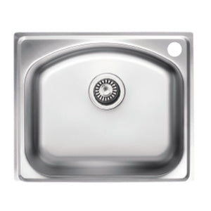 FREGADERO 22"X17" SENCILLO SATINADO ACERO INOXIDABLE 304