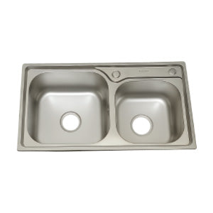 FREGADERO 33X19 DOBLE CROMADO