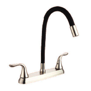 MEZCLADORA FREG. 8" CUELLO FLEX/*NEGRO  *A/INOX