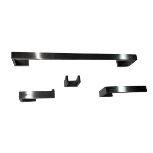 ACCESORIO DE BAÑO 4PZAS DE ACERO INOXIDABLE SATINADO