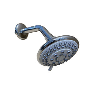 REGADERA 3 POSICIONES 4" CON BRAZO Y CUBREFALTA