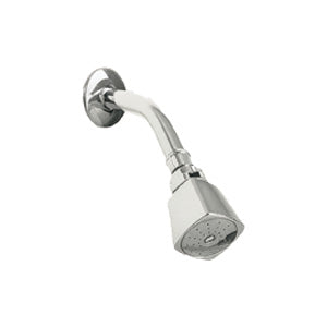 REGADERA METÁLICA CUADRADA 1/2" CON BRAZO Y CUBREFALTA