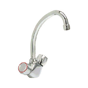 MEZCLADORA  FREGADERO/BAR DOBLE CUELLO DE CISNE CIERRE 1/4