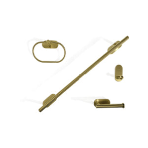 ACCESORIOS DE BAÑO 4 PIEZAS DORADO MATE