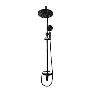 COLUMNA DE DUCHA REDONDA NEGRO MATE