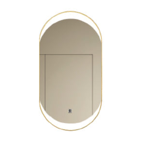 ESPEJO LED DE 55 X 120 BORDE DORADO