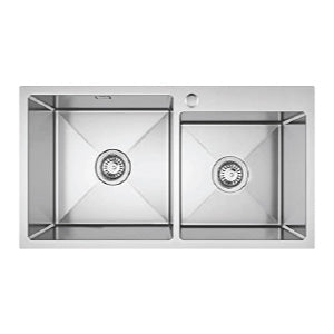 FREGADERO DOBLE HANDMADE 28.5" x 16" x 8"   1 HUECO