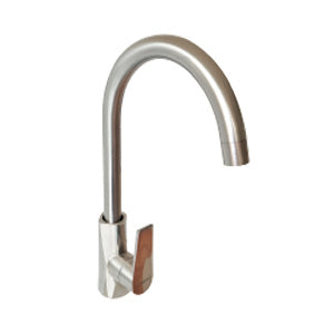 MONOMANDO DE FREGADERO SATINADO  CUELLO CISNE  39X21