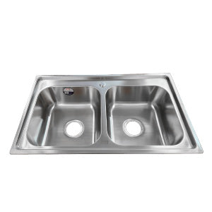 FREGADERO 32"X18" DOBLE SATINADO ACERO 304