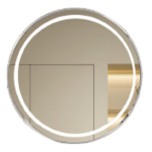 ESPEJO REDONDO LUZ LED 60CM MARCO SATINADO