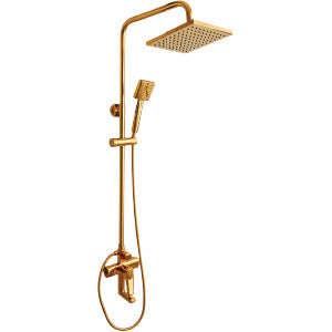 COLUMNA DE DUCHA DORADO CUADRADA