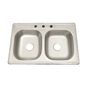 FREGADERO 33X22  DOBLE CROMADO