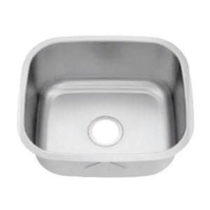 FREGADERO SENCILLO BAJO TOPE 51x45x20cm / 20"x18"x8" SATINADO