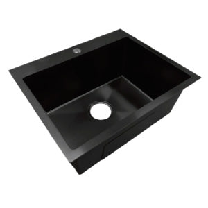 FREGADERO SENCILLO *NEGRO 60x45x20cm / 23.5"x 18"x 8"