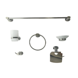 ACCESORIOS DE BAÑO 6 PIEZAS CROMADO