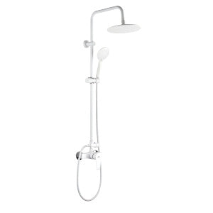 COLUMNA DE DUCHA REDONDA BLANCO ABS