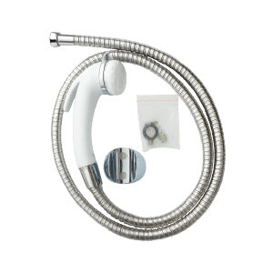 DUCHA TIPO TELEFONO  BLANCA/CROMADA C/MANGUERA 4ft