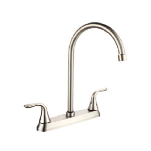 MEZCLADORA FREGADERO 8" CUELLO CISNE  CROMADA