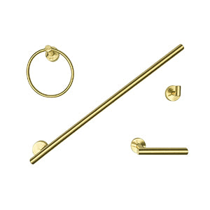 ACCESORIOS DE BAÑO 4 PIEZAS DORADO MATE