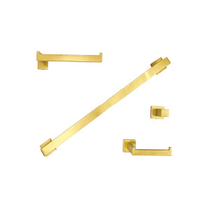 ACCESORIOS DE BAÑO 4 PIEZAS DORADO MATE